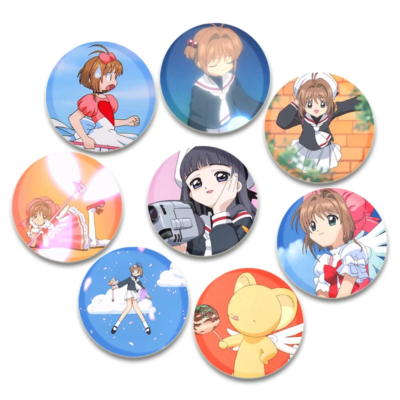 Anime Cardcaptor Sakura Pins, Cartoon CARD CAPTOR SAKURA Badge, KINOMOTO SAKURA Broszki, do plecaka Ubrania Prezent Akcesoria