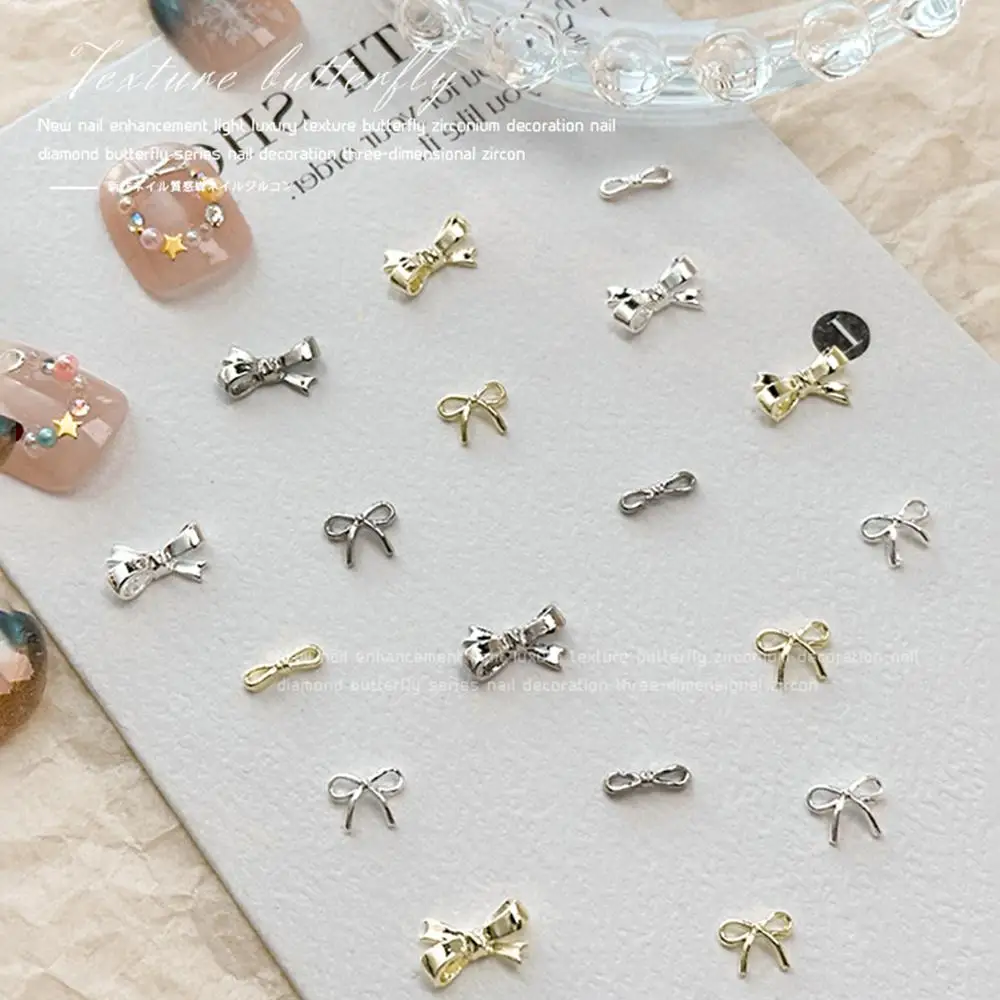 1/2/3PCS Metal Nail Art Decoration Bow Decoration Fine Popular Nail Art Nail Art Embellishment With Diamonds Lasting Water Proof