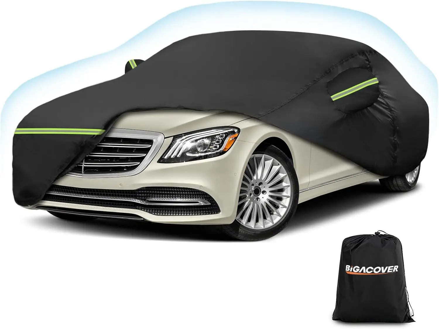 

Waterproof All-Weather Car Cover with Zipper for Mercedes S-Class 2006-2025, Heavy Duty Protection Outdoor Full Cover Windproof