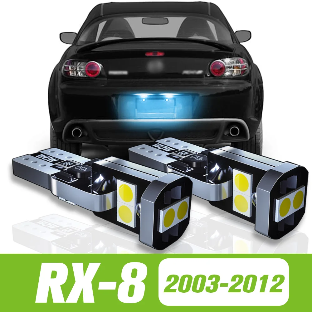 

2pcs For Mazda RX-8 RX 8 RX8 SE FE 2003-2012 LED License Plate Light 2004 2005 2006 2007 2008 2009 2010 2011 Accessories