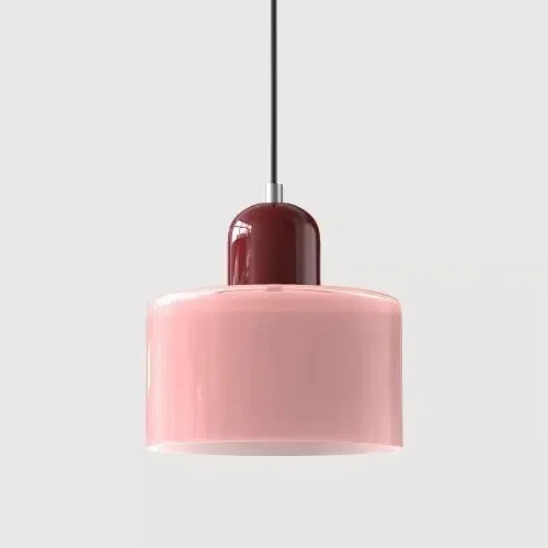 Vintage glas-in-lood kroonluchter klein nachtkastje eetkamerlamp E27 roze oranje groen wit decoratieve verlichtingsarmatuur voor thuis