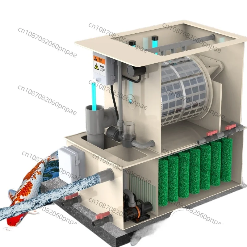 

Microfiltration machine Koi fish pond filtration equipment Microfiltration biochemical filtration integrated machine