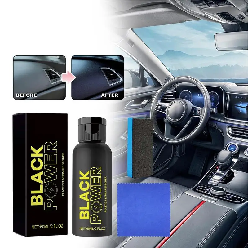 Trim Restorer Automotive Revitalizing Coating Agent Quick Black Trim Restorer Automotive Interior Decor Refurbishing Agent