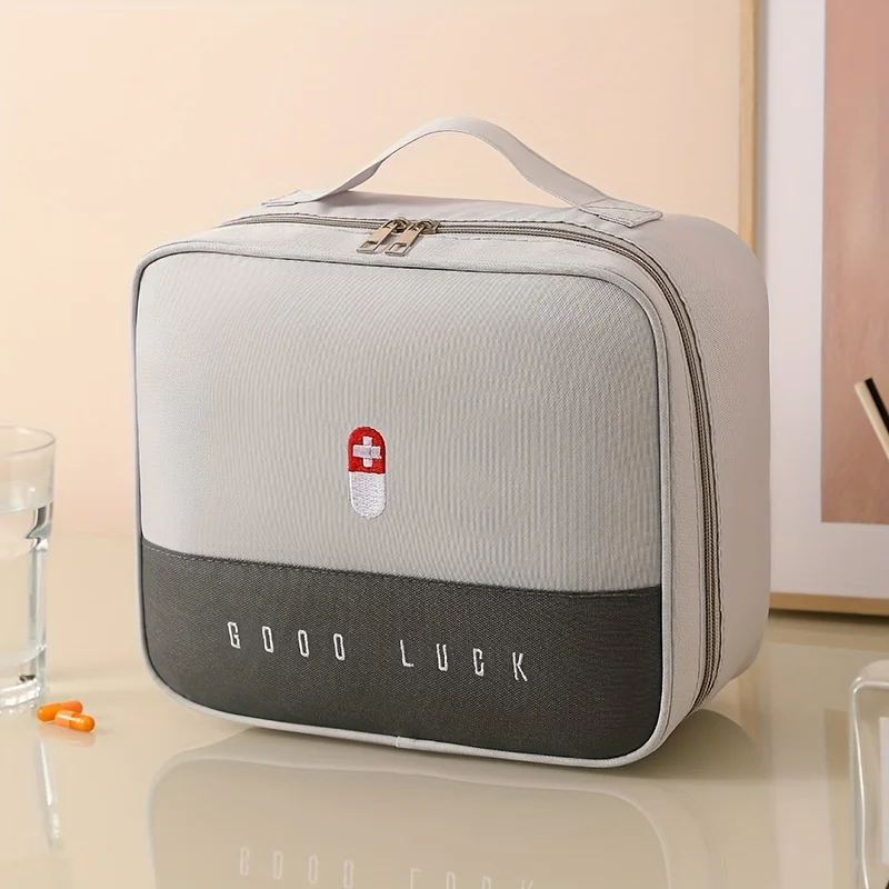 kit-de-emergencia-medico-domestico-cinza-portatil-grande-capacidade-multifuncional-com-armazenamento-em-camadas