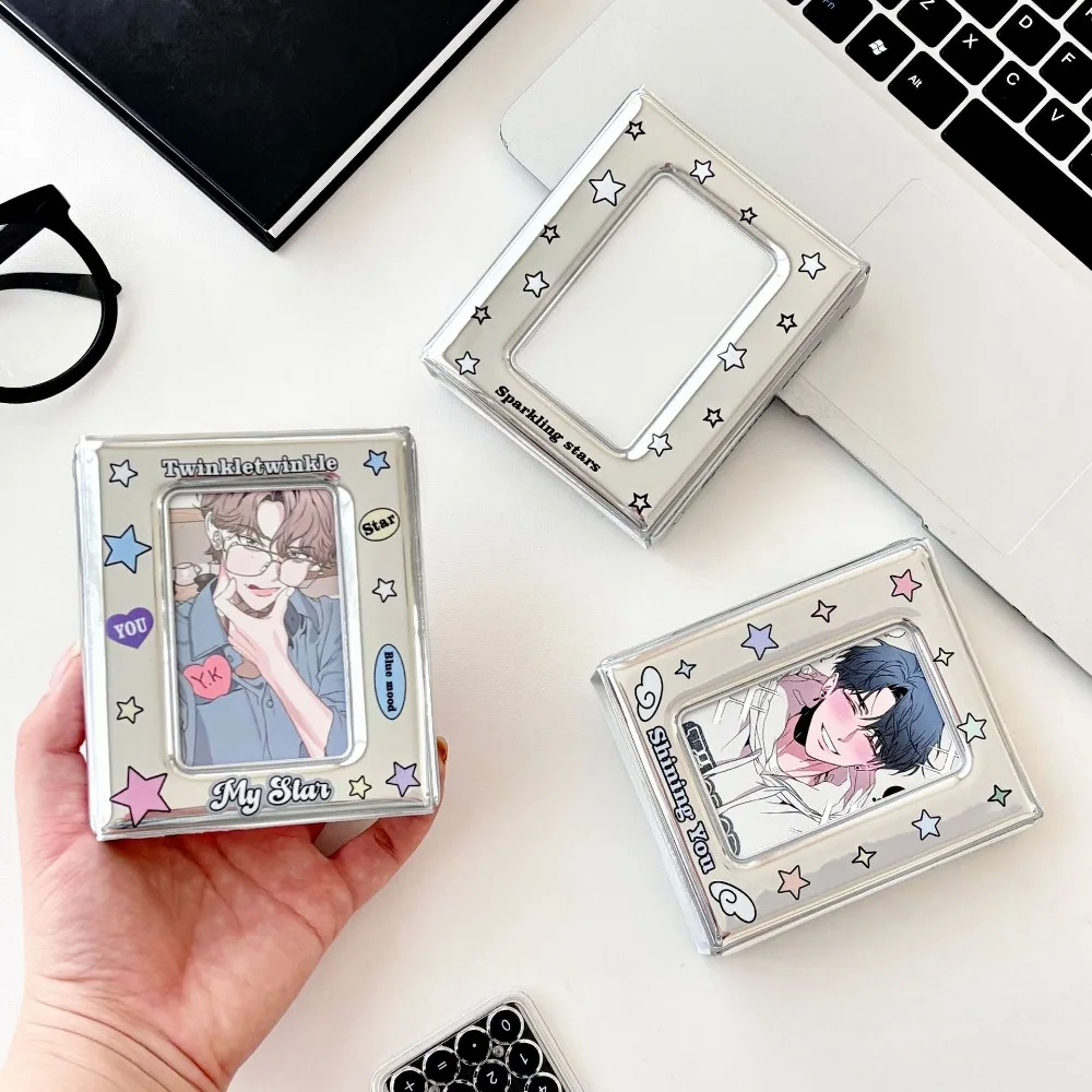 

Silver Envelope 3inch Photocard Holder Single Grid Card Album Kpop Fan Collectible Cards Storage Instant Photo Card Sleeve