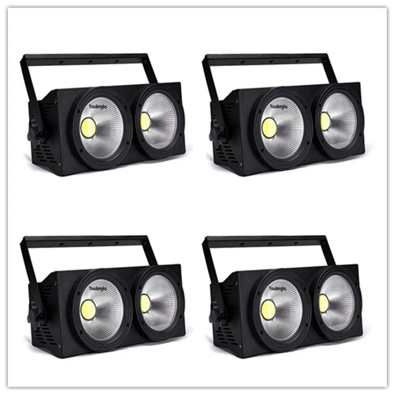 4 pieces 2x100w rgbw 4in1 led blinder light cob led matrix audience light for event show