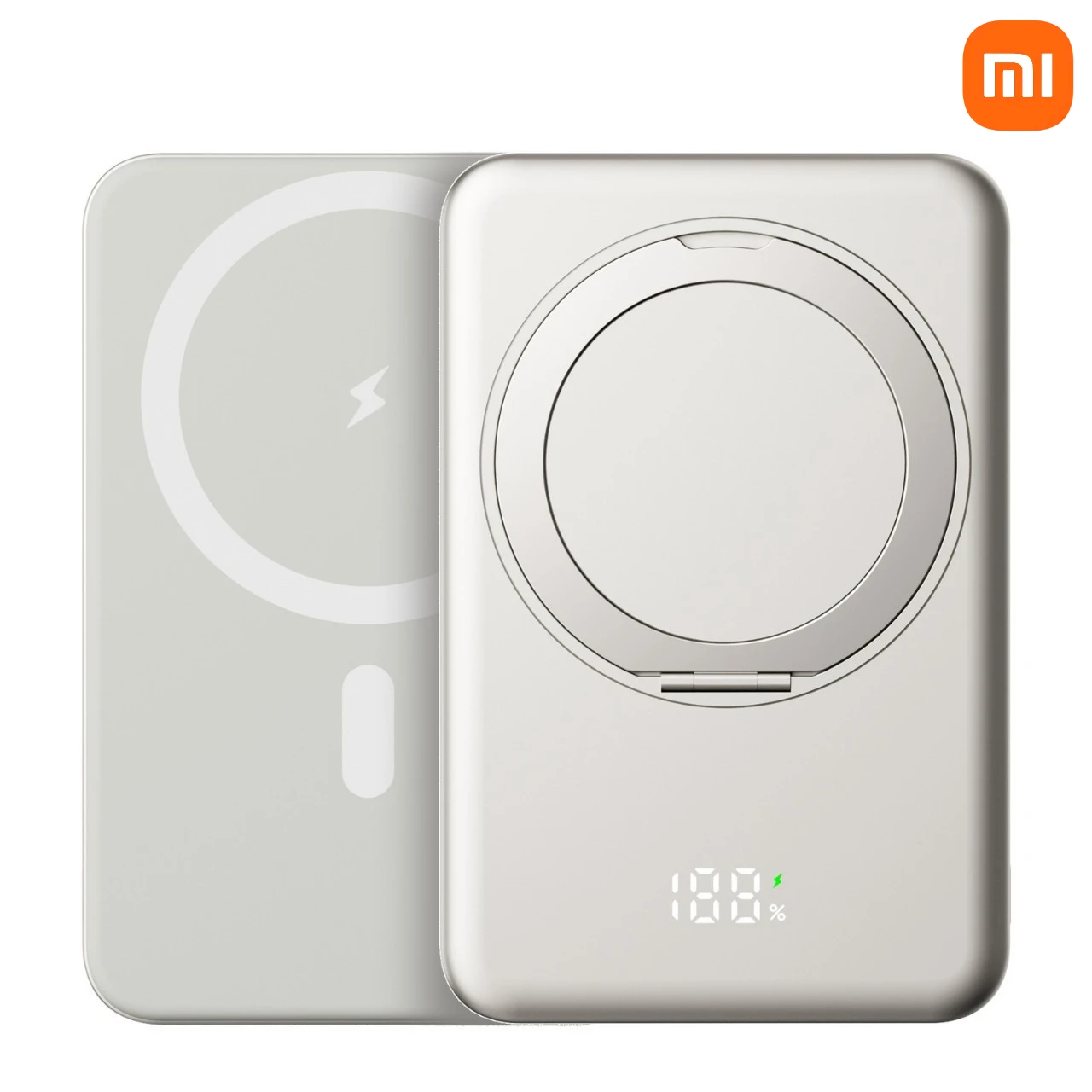 بنك طاقة لاسلكي مغناطيسي صغير بقدرة 10000 مللي أمبير في الساعة من Xiaomi مع شحن سريع وحامل PD بقدرة 20 وات؛ حزمة بطارية خارجية محمولة لهاتف iPhone