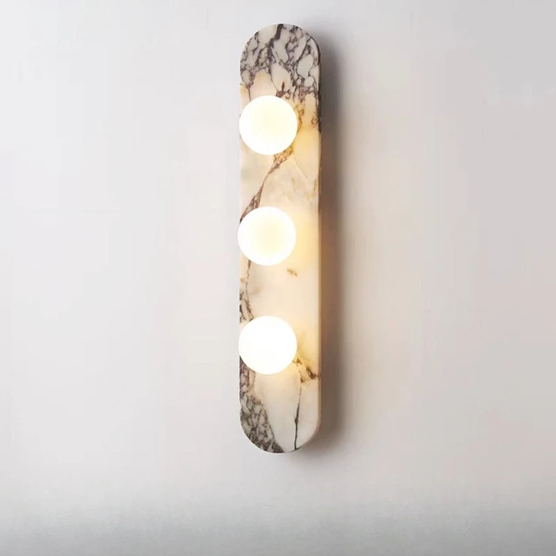 

Japanese retroLED marble wall lamp Hotel corridor corridor porch stairs living room bedroom bedside decorative lighting walllamp