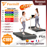Formill FT21 Flat Walking Treadmill, 2.5HP Motor, 1-6km/h Speed, Anti-Slip Shock Absorption, Mini Treadmill for Home Office