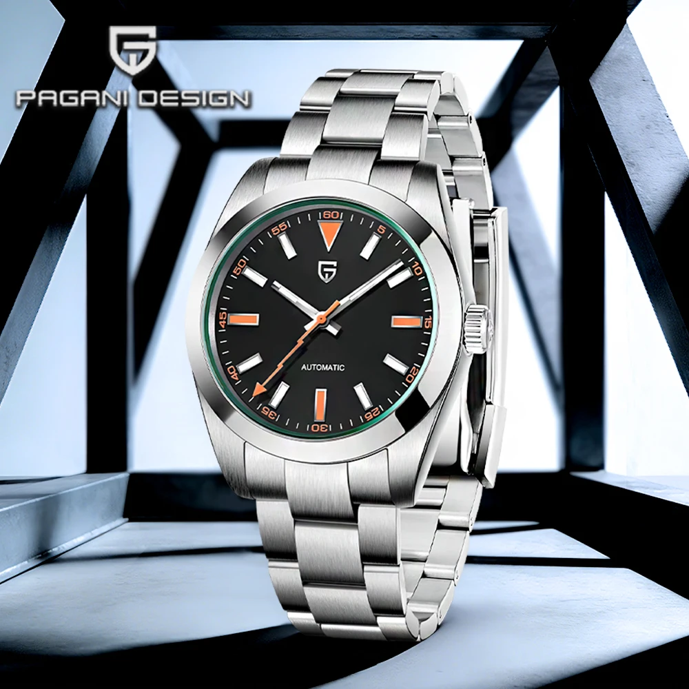 2026 Business Grüne Glas NH35 Herren Automatikuhr Mechanische Uhr Herren Top-Marke Pagani Design Luxus Saphir Taucheruhr