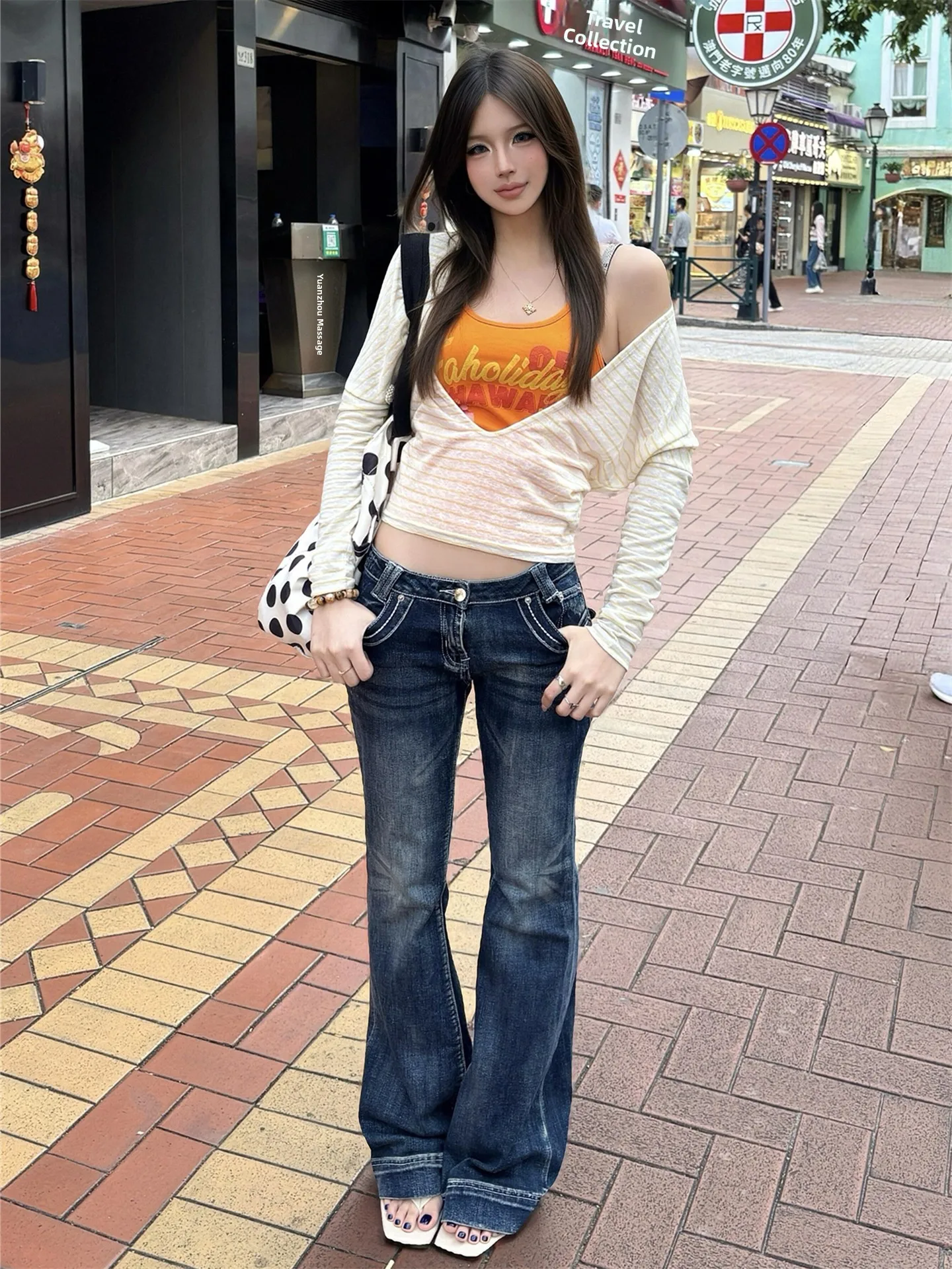 

Американские джинсы-клеш с низкой посадкой для женщин, весна-лето, облегающие, длинные, в пол, из мягкого хлопка, с эффектом потертости