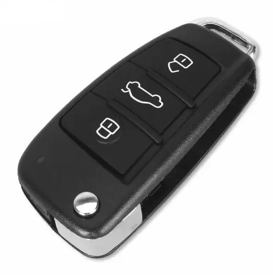 For Audi A4L A6L Q7 Replacement Flip Folding Remote Key Shell Case 3 Button Fob Key Cover