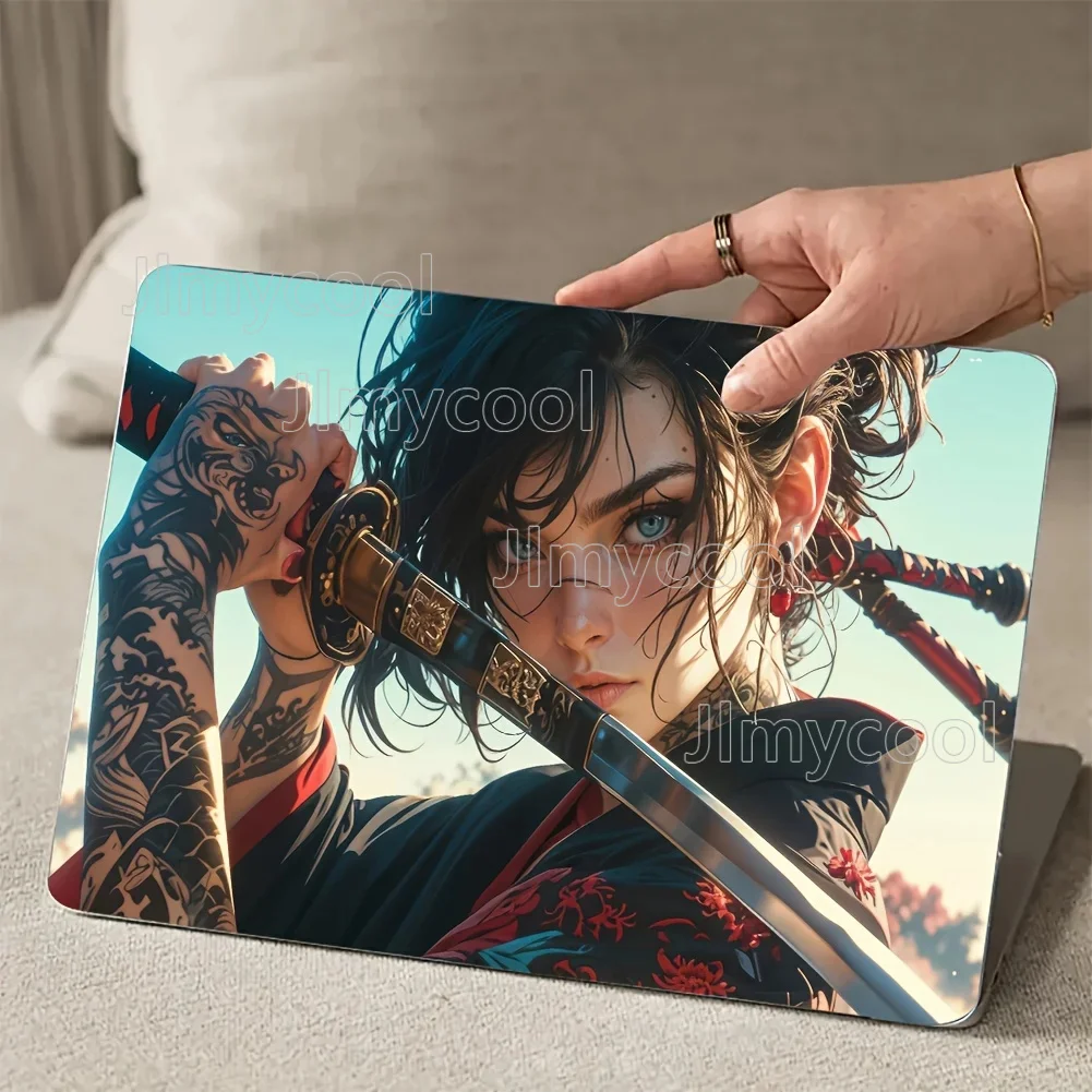 Two Anime Girl-style Stickers Scratch-resistant and Wear-resistant Decals for MacBook and Other Laptop Cases Measuring