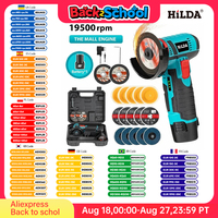 HILDA 12V Miniature Rechargeable Mini Angle Grinder with Battery Cutting Blade Polishing Grinder for Cutting Diamond Cordless