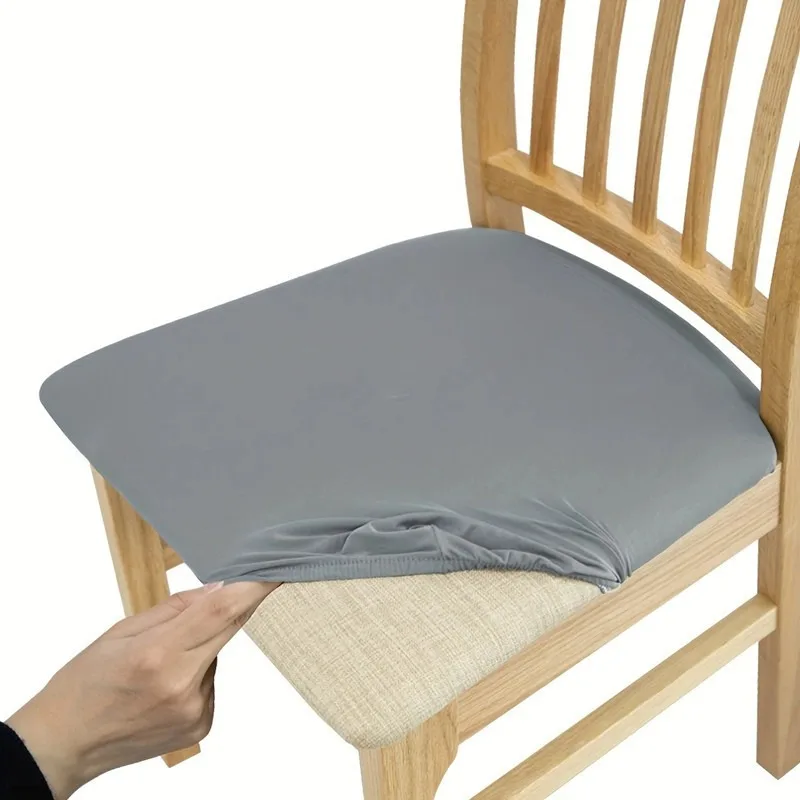 Solid Color Elastic Milk Silk Stool Cover, Dustproof Chair Cover, Hotel Home Chair Cover Decoration and Beautification