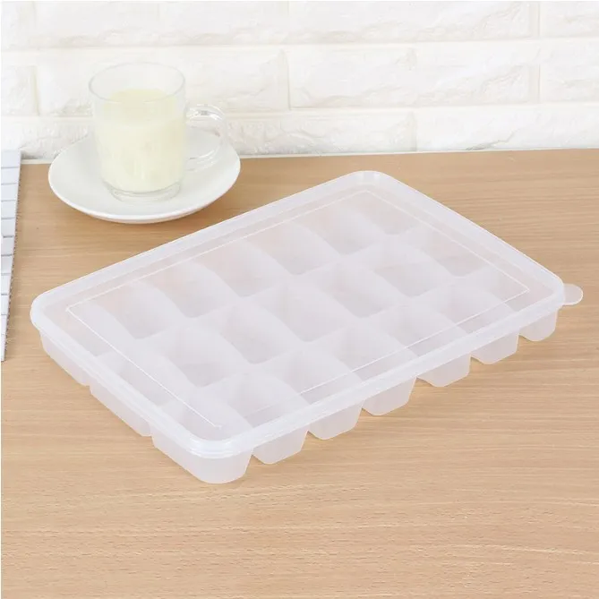 Quick-frozen dumpling box refrigerator food container storage box home kitchen clear with lid plastic dumpling tray mx11021122