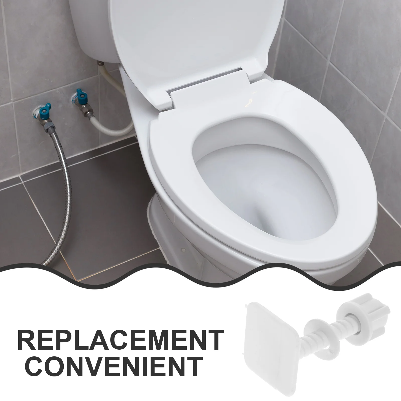 8 قطعة مسامير مقعد المرحاض أسفل جبل البلاستيك المفصلي البراغي لاستبدال مقعد المرحاض إصلاح الربط مجموعة الأجهزة