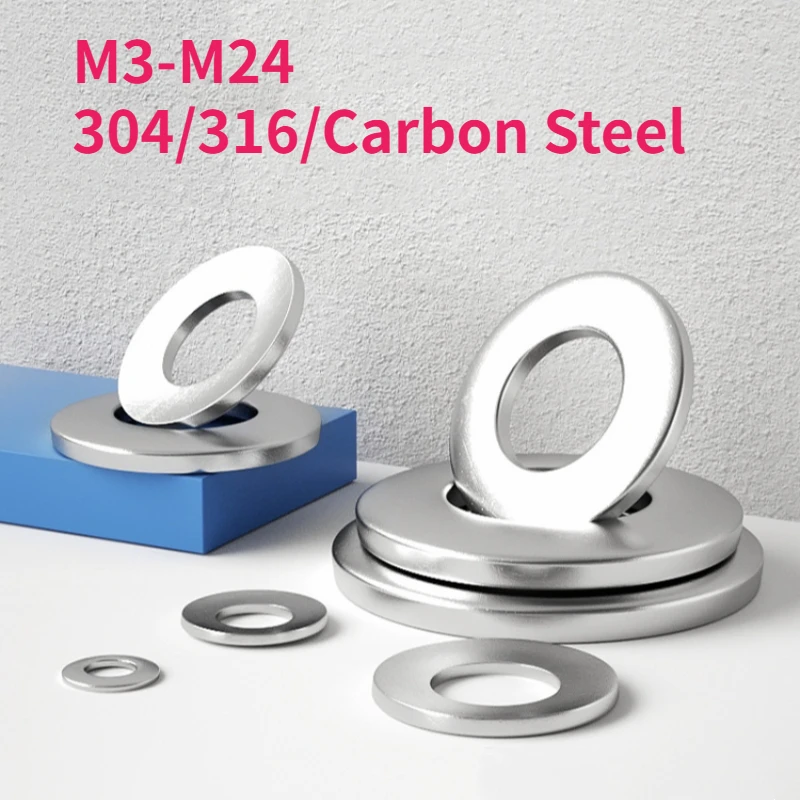 M3 M4 M5 M6 M8 M10 M12 - M24 304/316 Stainless Steel / Blue White Zinc Carbon Steel Spring Conical Thick Flat Washers DIN6796