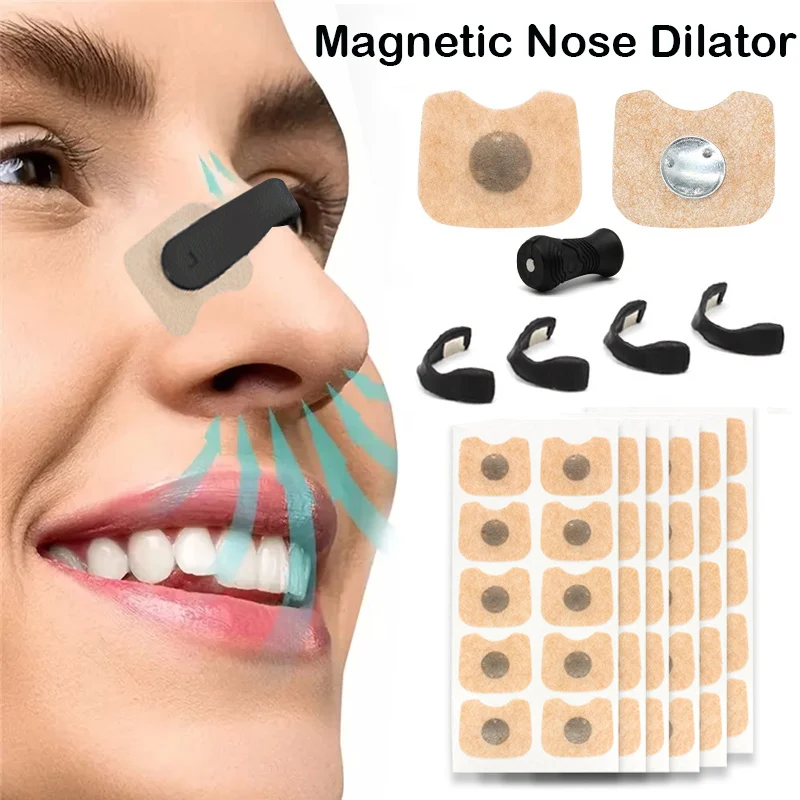 

30days Magnetic Nasal Dilator Starter Kits Increase Sports Air Intake Improve Sleeping Reduce Snoring Breathing Refill Nose Clip
