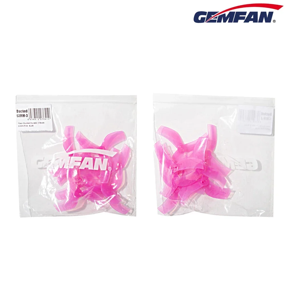 8 أزواج/12 أزواج Gemfan 63 مللي متر الدعائم الأنبوبية PC 3-Blade المروحة CW CCW لمحرك 1105-1108 Cinewhoop RC FPV سباق بدون طيار #5