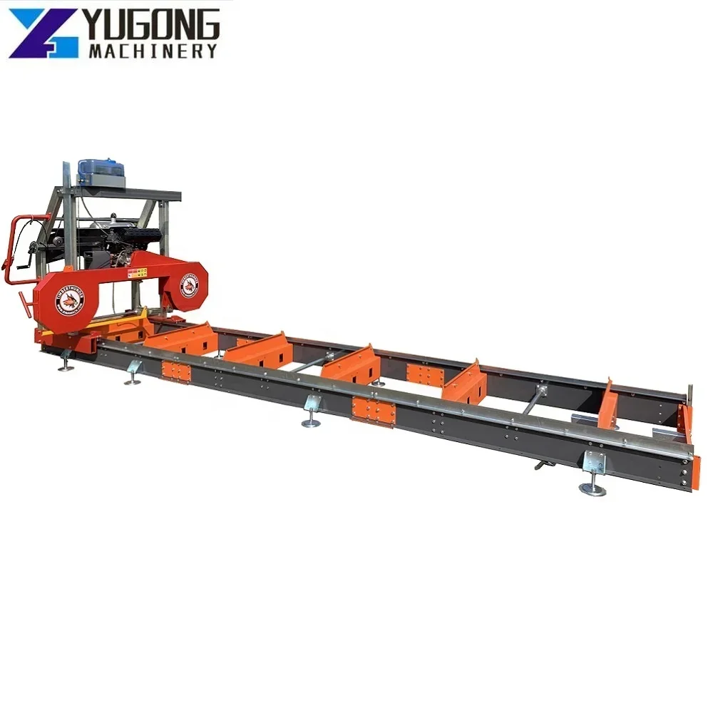 YG Fully Automatic Industrial Heavy Horizontal Woodworking Bandsaw Sawmill Horizontal Portable Band Saw Mills Timber Sawmill