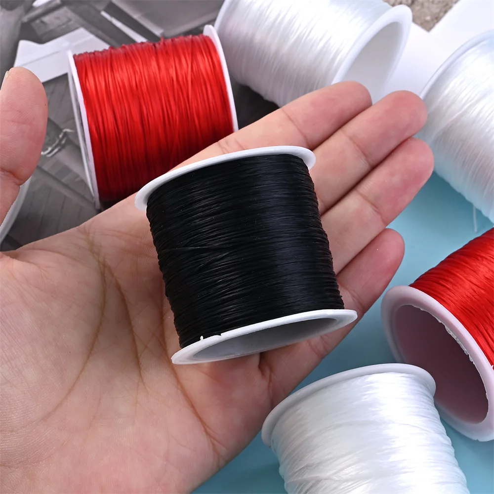 0,3 mm 40 Yards/Rolle Bunte Elastische Perlenkordel Dehnbare Plastikkristallschnur für Armband-DIY-Schmuckherstellung und Bastelarbeiten – Detail 5