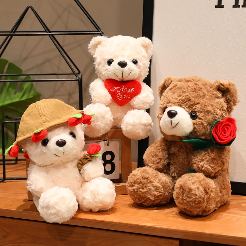 

Wholesale Latest Flower Hug Love Bear Kawaii Stuffed Plush Toy Christmas Doll Cartoon Anime Cute Children's Birthday Gift Fun
