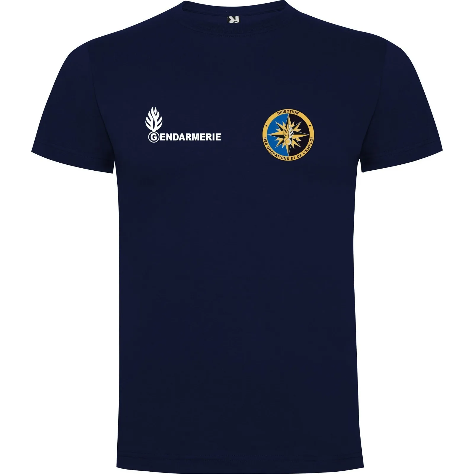 

French Gendarmerie- Directorate of Operations and Employment T-Shirt Short Sleeve Casual 100% Cotton Shirt