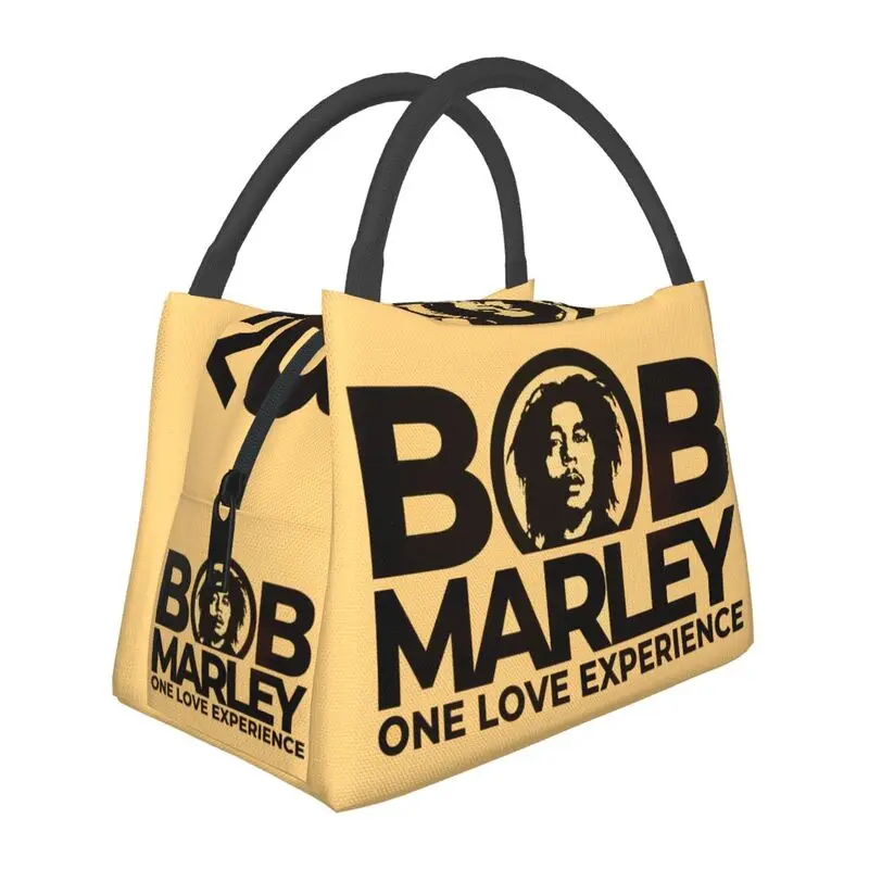 

Jamaica Reggae Music Bob Marley Resuable Lunch Box for Women Multifunction Cooler Thermal Food Insulated Lunch Bag Hospital