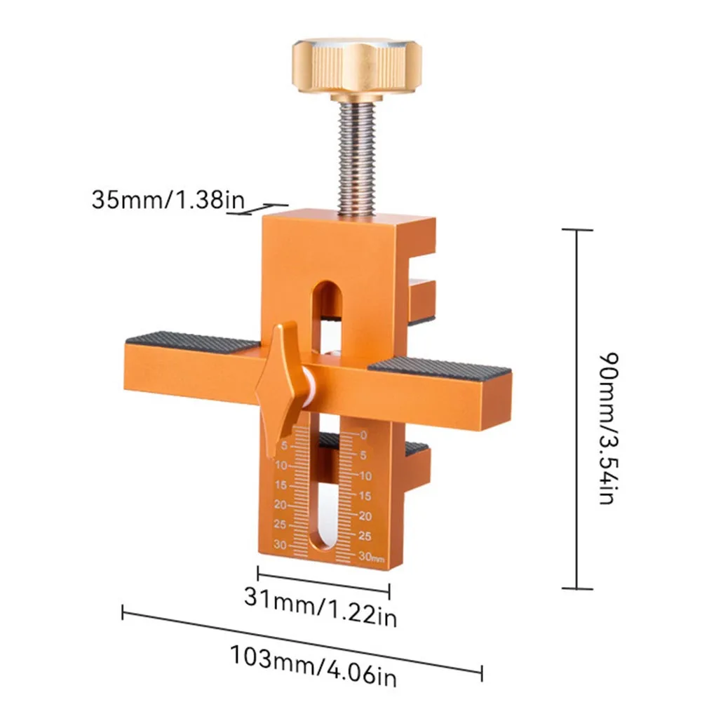 Aluminum Alloy Jig For Woodworking Cabinet Door Installation ,Cabinet Door Quick Positioning Tool, Adjustable Clamping 7-40mm