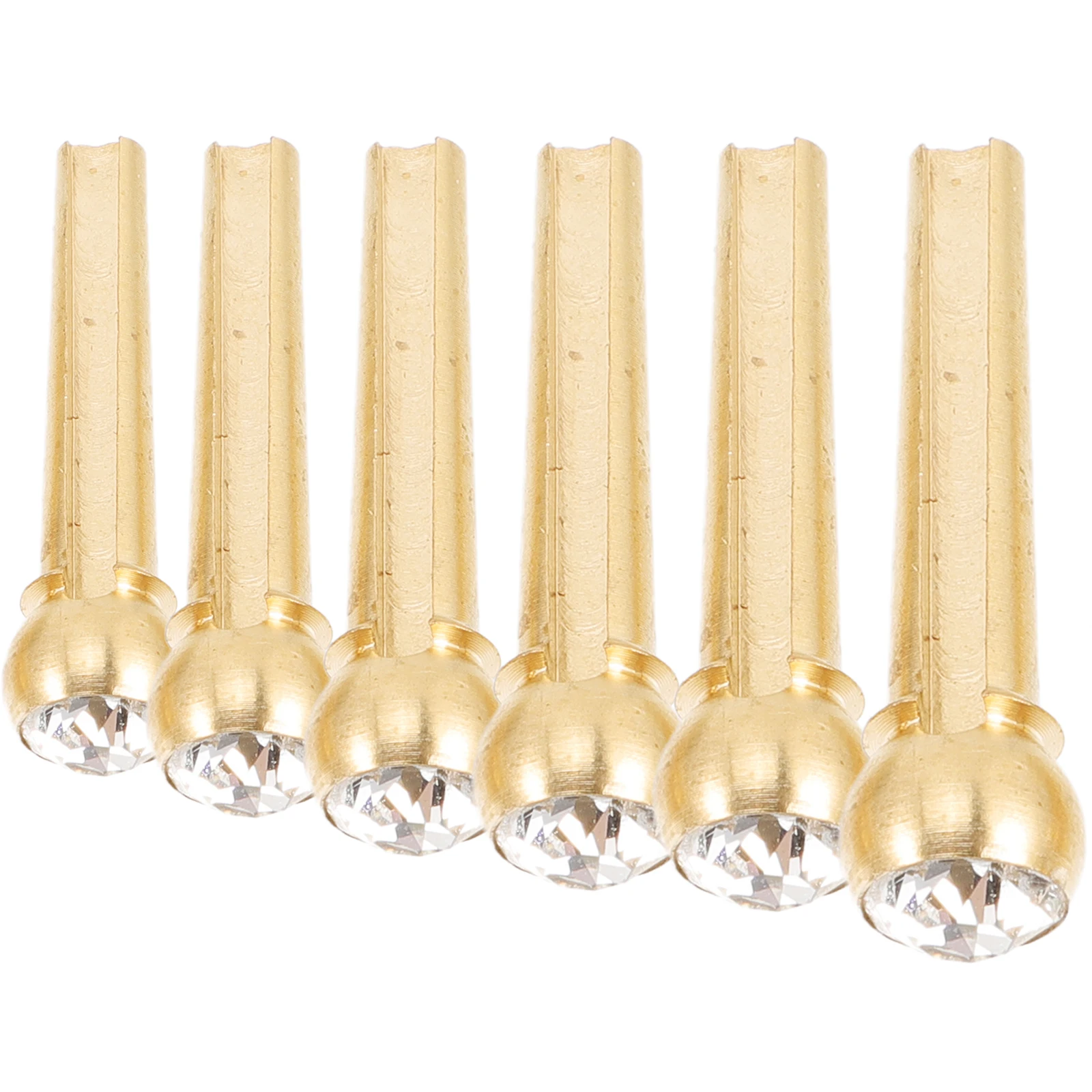 

6 Pcs Fixing Nails Copper Tuning Peg for Guitar Dowels Bridge Pins Parts Replace