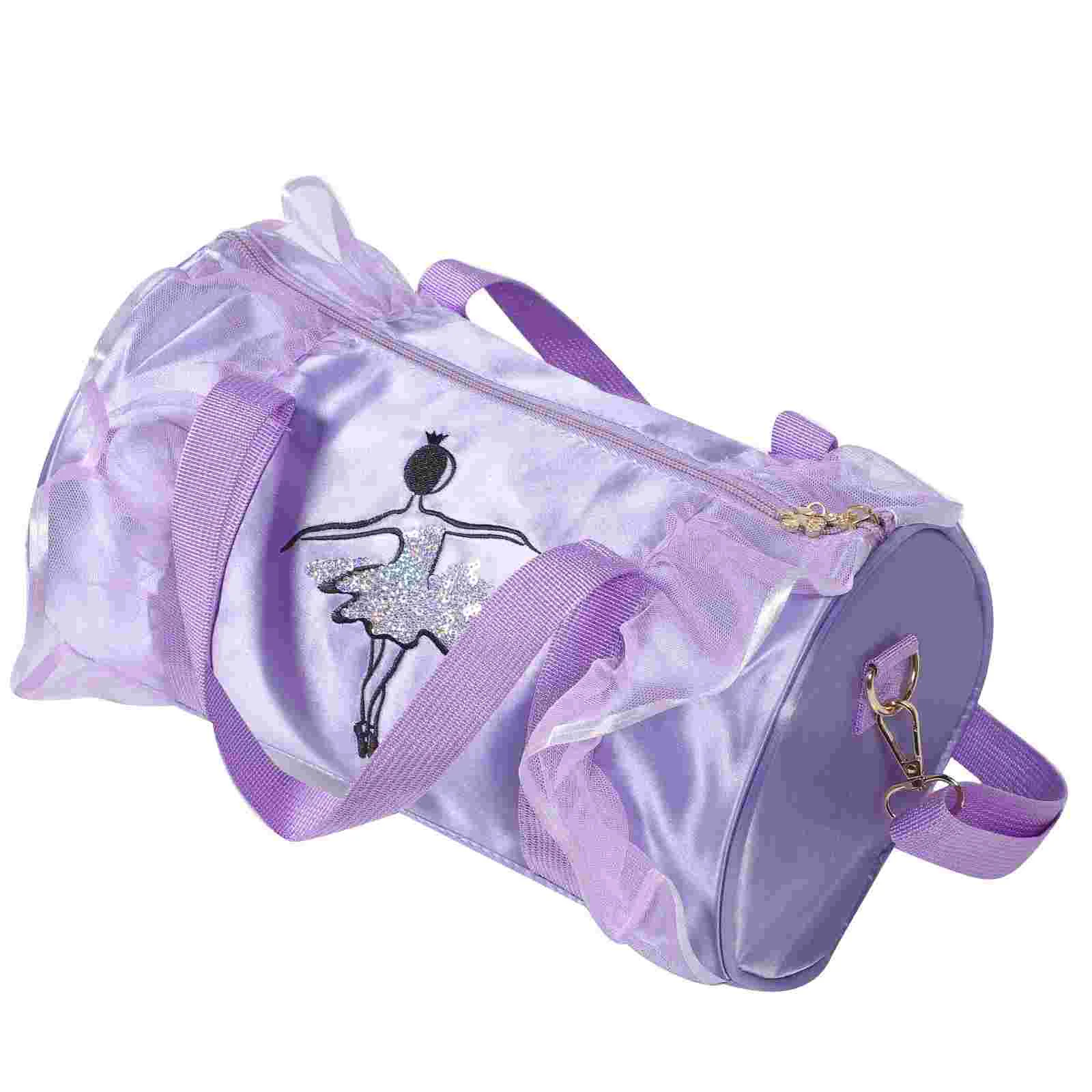 Girl Crossbody Bag (purple) Child Shoulder Cute Ballet Polyester Cotton Sports Dance