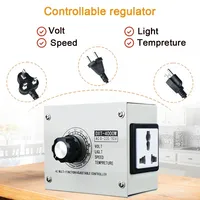 SCR AC Motor Speed Controller 0-220V Variable Speed Temperature Light Voltage Regulator for Electric Fan Router Rheostat 4000W