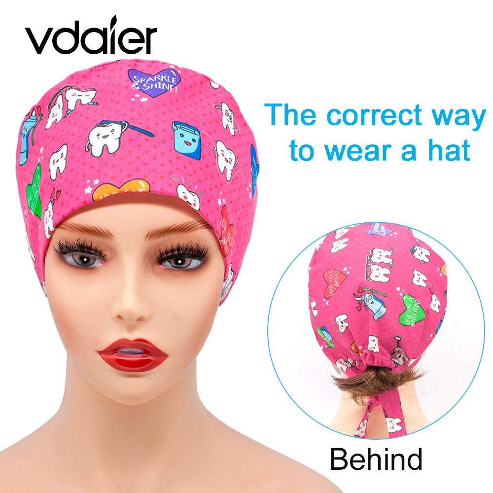 Stijlvolle Chirurgie Caps Voor Vrouwen Leuke En Kleurrijke Cartoon Chirurgie Caps Veterinaire Scrub Cap Verpleegkundige Accessoires