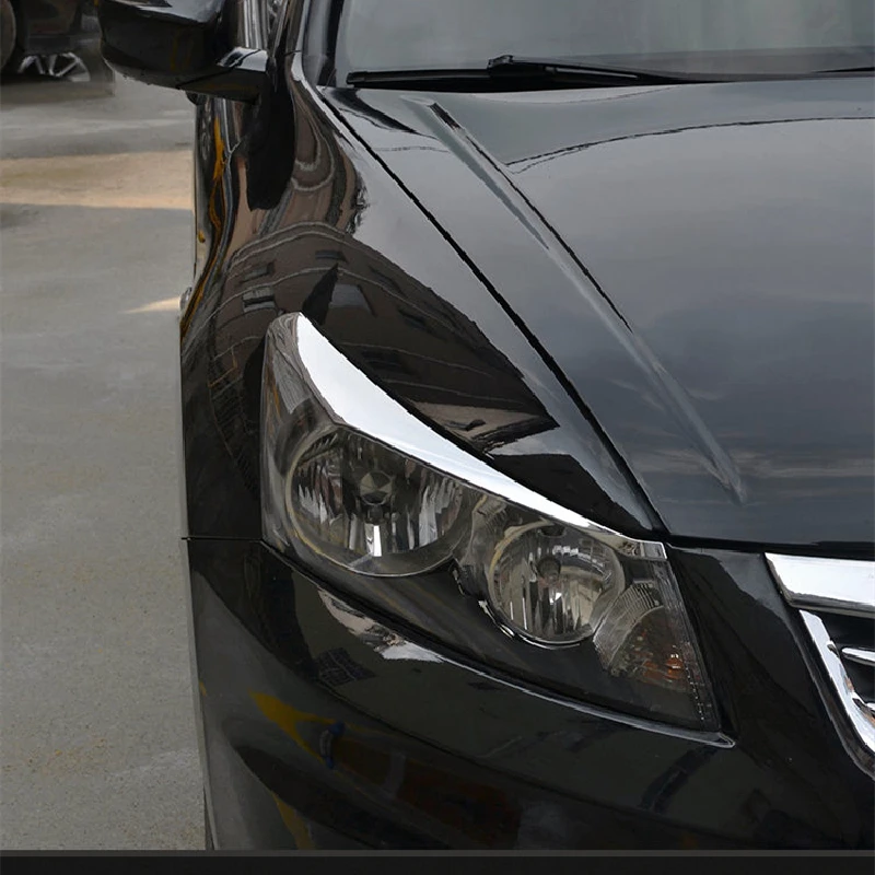 Car Headlight Eyebrow Cover For Honda Accord 8th 2008-2013 ABS Carbon Fiber Trim Headlight Eyebrow Eyelid Cover Trim Sticker