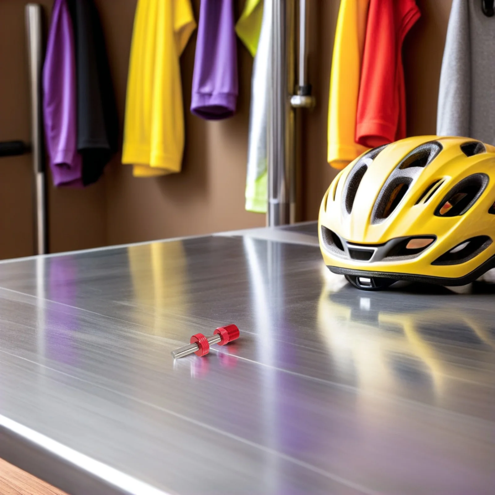 

2pcs Bottom Bracket Anti-Loosening Device Red M8 Bicycle Crankset Fixing Rod For Mountain Bike Repair Tool Anti-Drop Sleeve