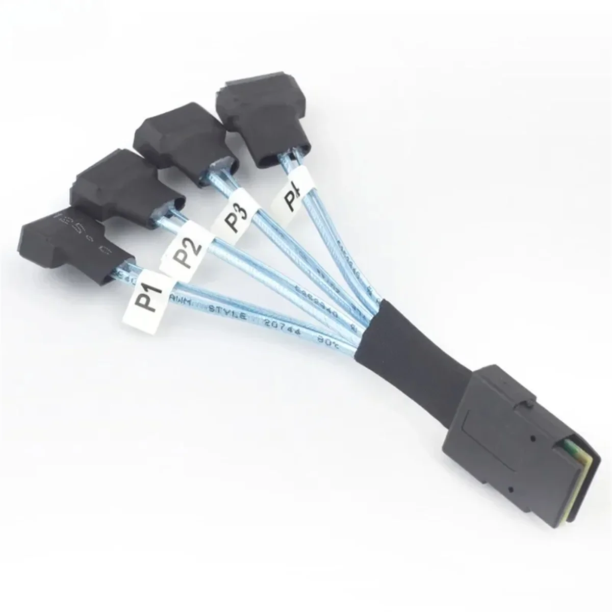 A56XQ Mini SAS SFF-8087 à 4X SATA mâle 3.0 SSD câble de transfert de données haute vitesse 1 à 4 0.3m câbles d'ordinateur câbles matériels
