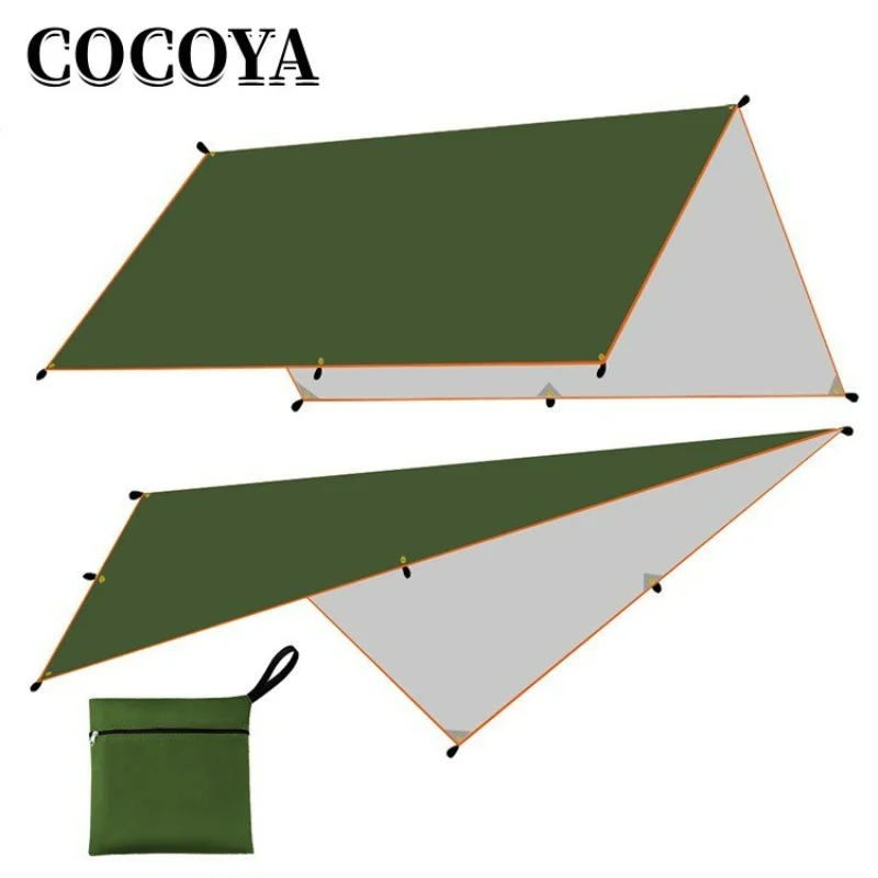 Outdoor Camping Tent Silver Coating Rain Protection Anti-UV Tourist Awning Shade Beach Portable Ultralight Shade Sails Sunshade