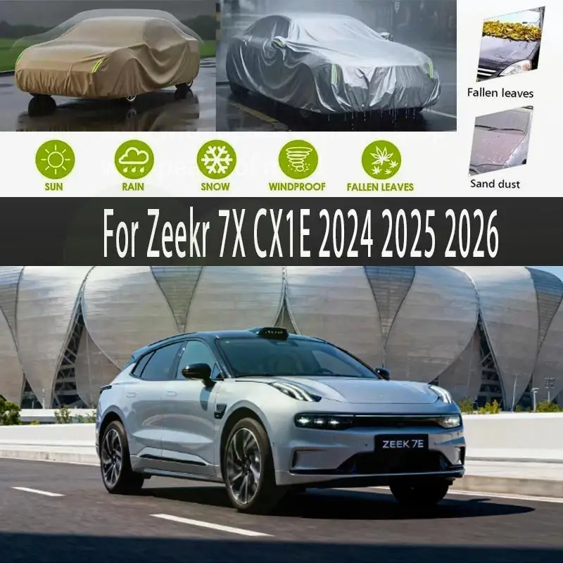 

For Zeekr 7X CX1E 2024-2026 Outdoor Protection Waterproof Dustproof for Zeekr 7X CX1E 2024-2026 Car Covers