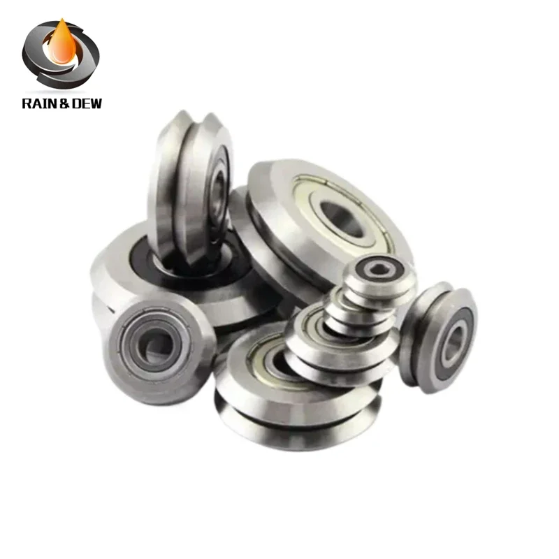 

(4PCS) 10*30*8mm V Groove Guide Pulley Sheave Sealed Rail Bearing V6000ZZ For Rail Track Linear Motion System