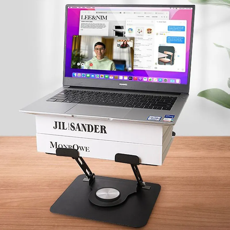 Luxmoc Rotatable Laptop Stand Lift Tablet Height Increasing Bracket Desktop Office Folding Telescopic Cooling Tablet Stand