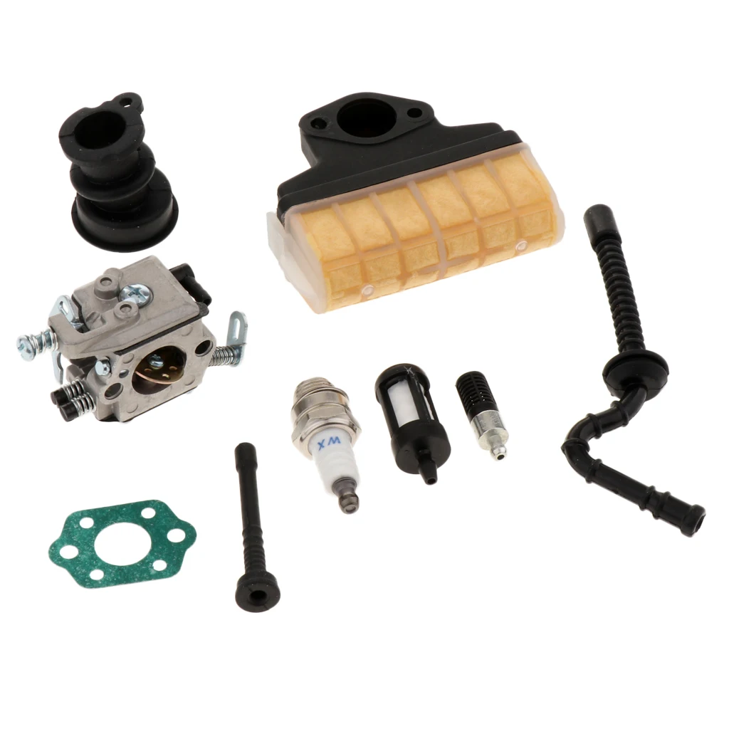 بالمنشار استبدال فلتر الهواء جزازة العشب المعدنية جزء خط الوقود طوقا مجموعة ل MS250 MS230 #1