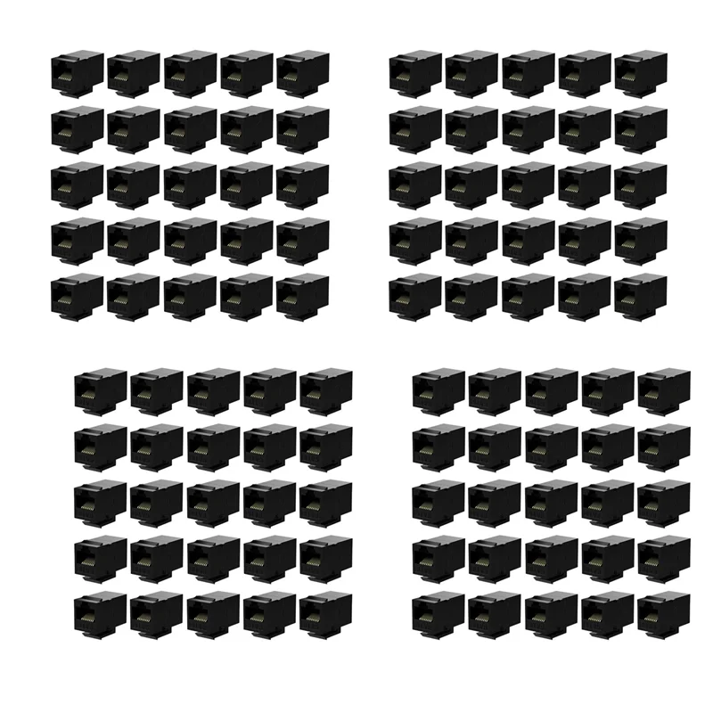 

ABMR-100 Pcs Rj45 Coupler Cat6 Keystone Jacks Inline Coupler Female To Female Insert Coupler
