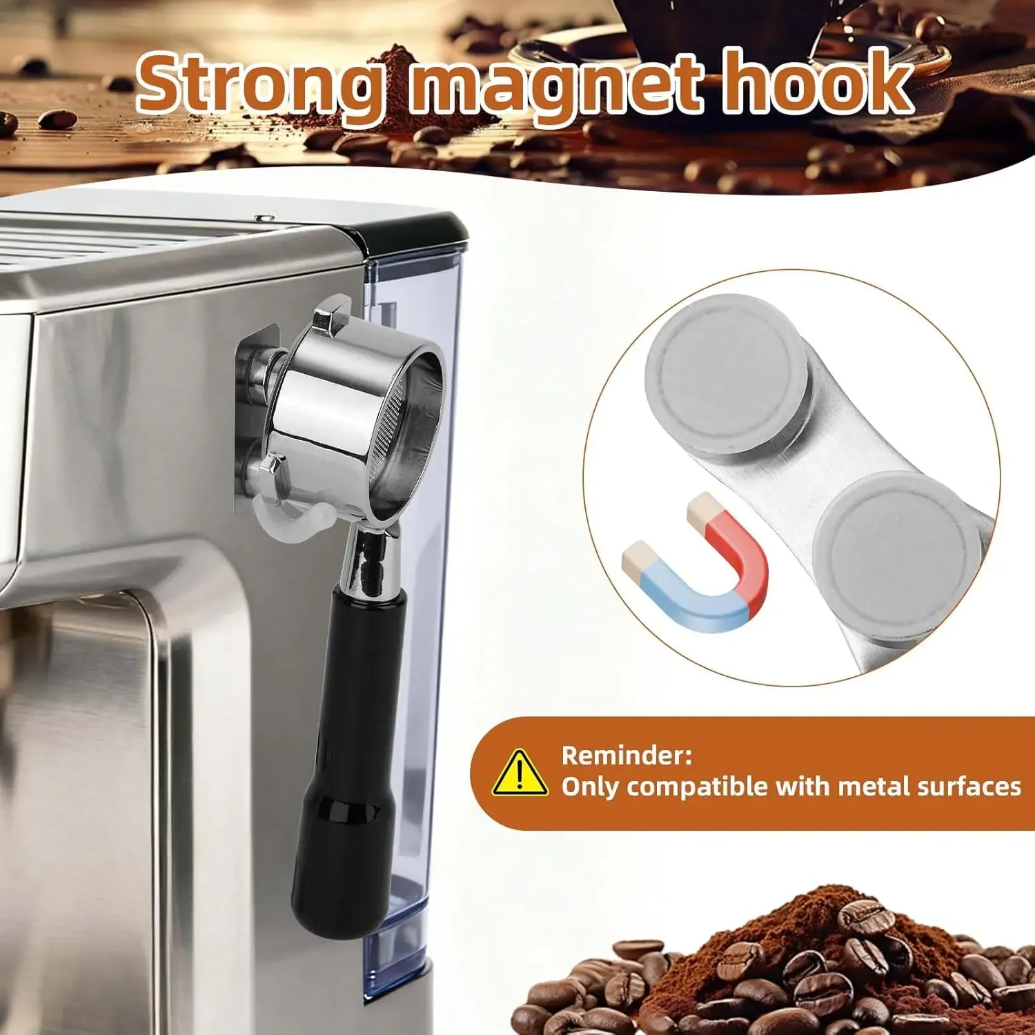 Magnetic Coffee Portafilter Tamper Holder, Espresso Accessories Organizer for Breville, Ninja Luxe Cafe Coffee Machine Etc.