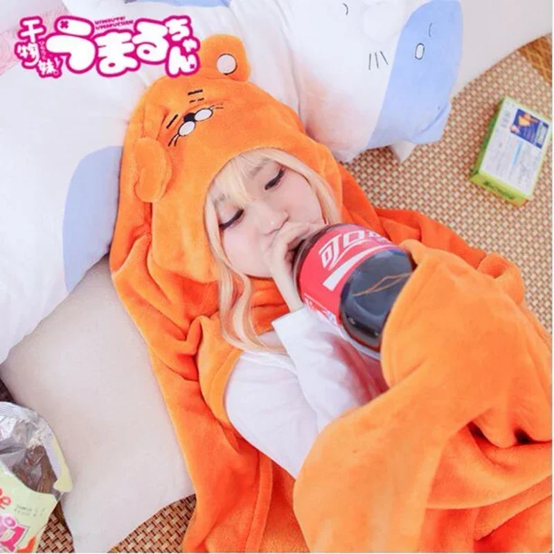 Плащ Himouto Umaru-chan, аниме Umaru Chan Doma Umaru, карнавальный костюм, фланелевой плащ, накидка, одеяло, мягкая кепка, толстовка, комбинезон Hallo # 1 # В