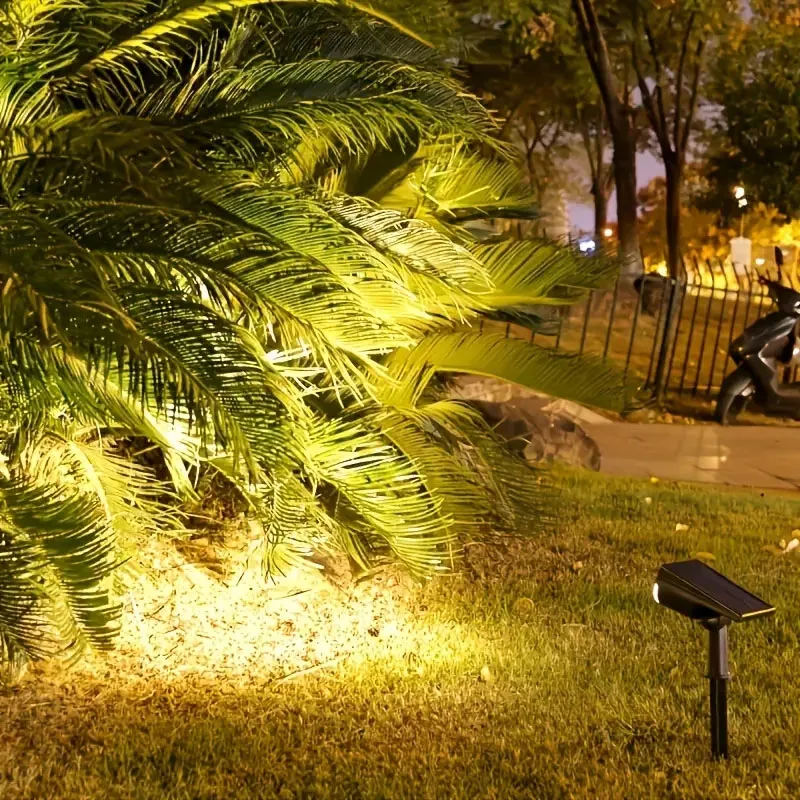 LED ao ar livre Solar Powered Lawn Lights Paisagem Holofotes, IP65 impermeável, lâmpada de parede para o Natal, jardim, quintal