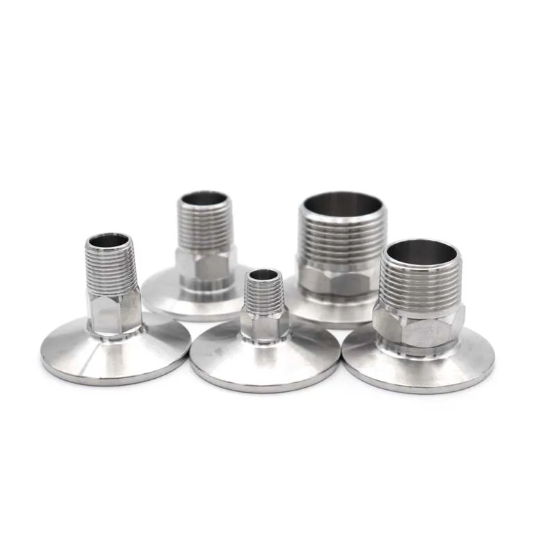 

1/2“ 3/4“ 1” 1-1/4” 1-1/2” 2“ BSPT Stainless Steel SS 304 Sanitary Hexagon Male Threaded Ferrule Pipe Fitting fit for Tri Clamp