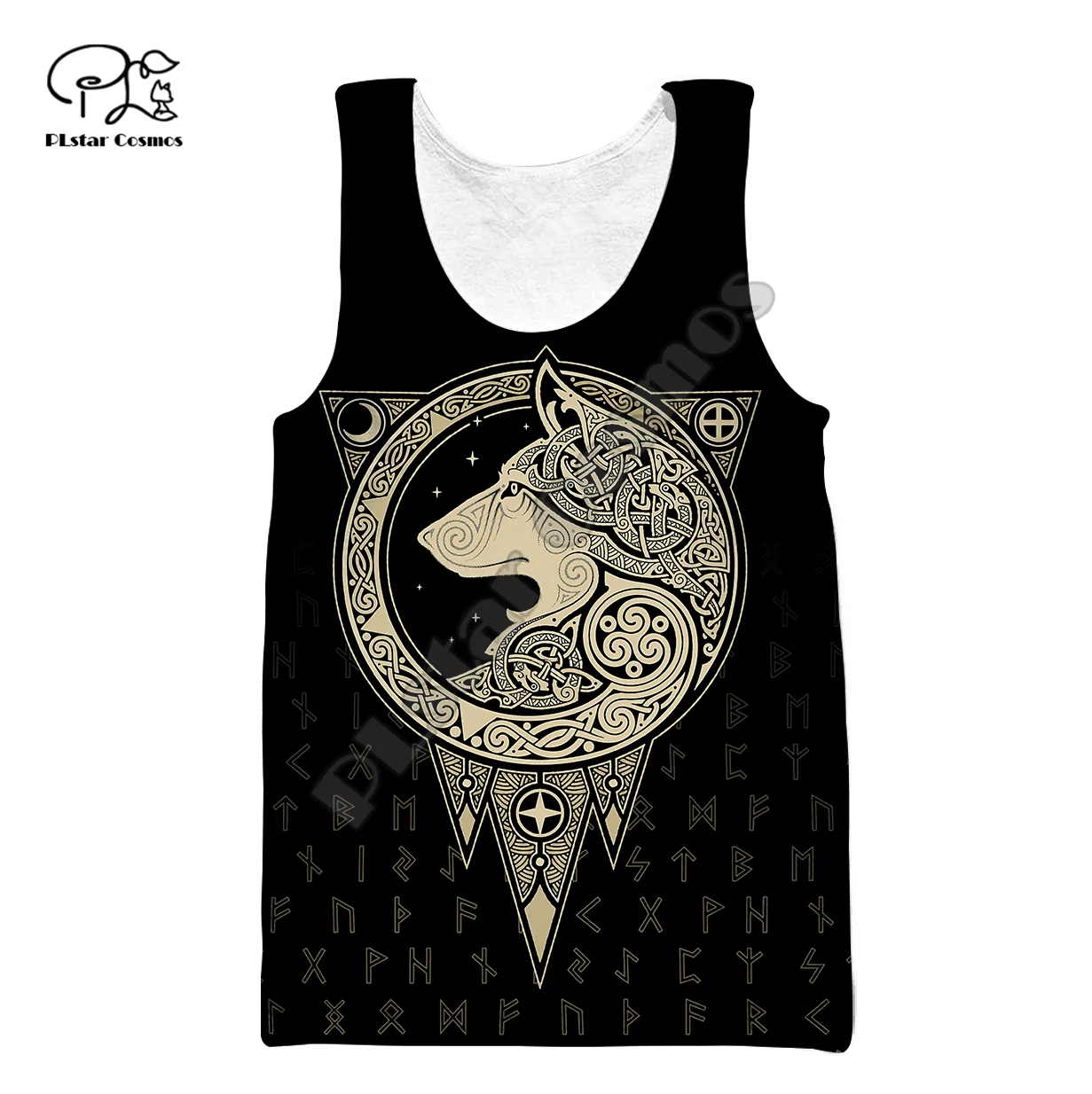 NewFashion Mythical Tattoo Warrior Valhalla God Odin Symbol Retro 3DPrint Summer Harajuku Casual Funny Vest Sleeveless TankTop A