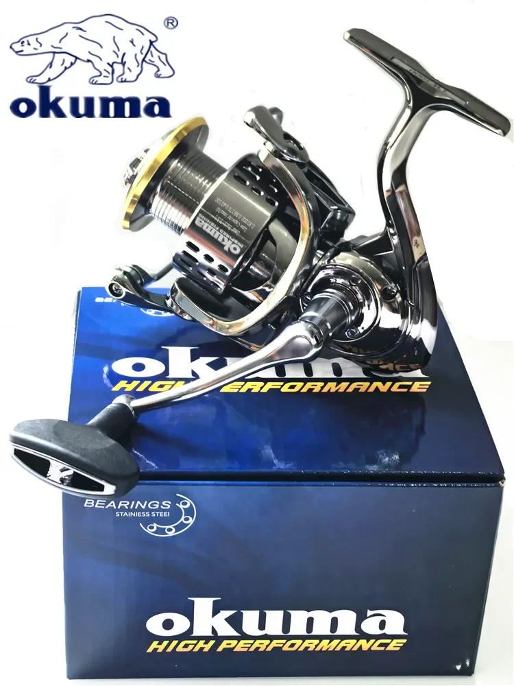 Okuma All Metal Rust Proof Smooth Bearing 5.5:1 Fishing Reel Drag System 15Kg Maximum Power Rotating Wheel Fishing Coil1000-5000