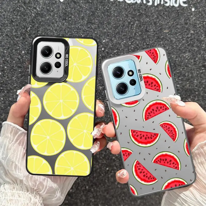 phone cases for Xiaomi Poco C50 X3 NFC C61 C51 X3pro Redmi 12C 13 A2 A3x 12 funda Back Shell Cover Delicious Watermelon Lemon